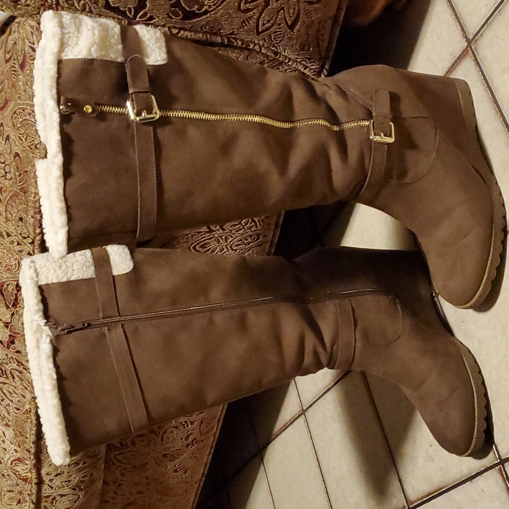 Unisa Brown Wedge Boots Woman's Size 11 - Picture 6 of 16